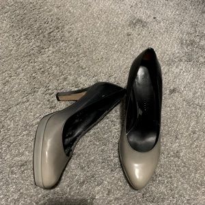 White House black market heels ombré white to black